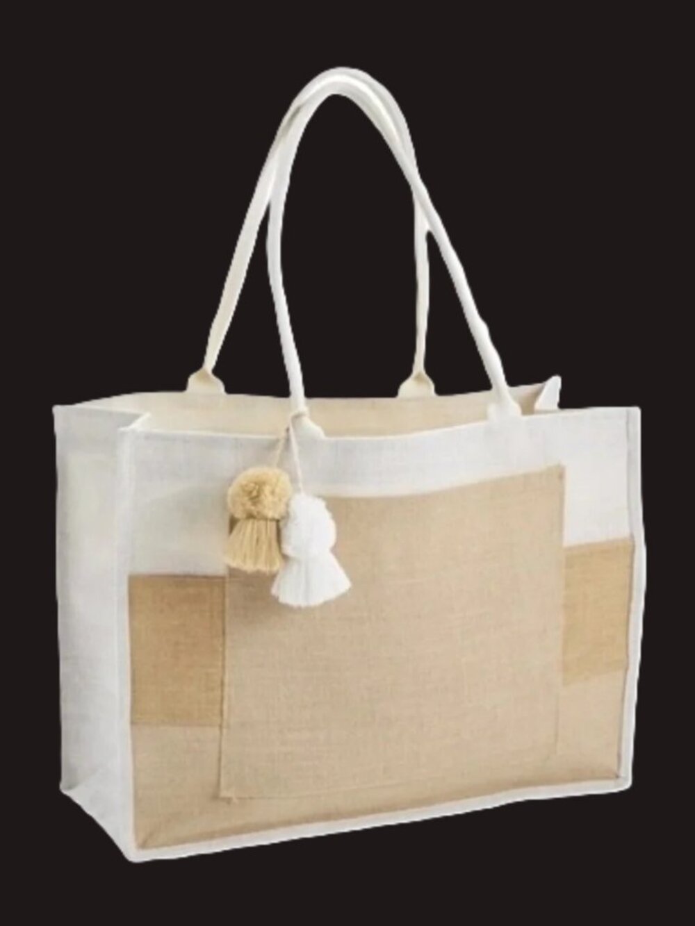 NWT Mud Pie Classic Travel Tote Bag – Summer Beach & Fall Market Carry